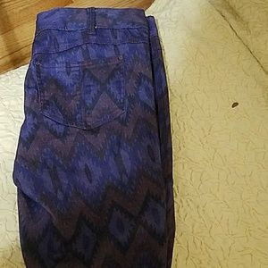 Free People Tribal Print Skinny Jeans